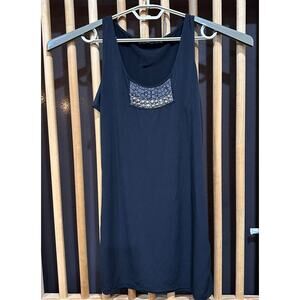 The Limited Womens Dress XL Black Beaded Sleeveless Polyester Blend DISCOLOR